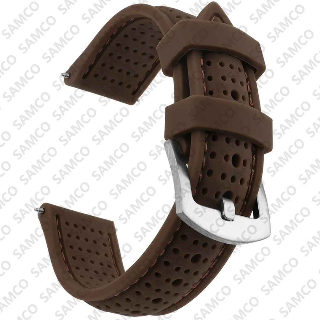 Silicone Rubber Watch Band 18–26mm (Soft & Comfortable Replacement Strap)