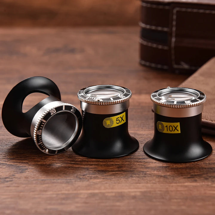 Aluminum Alloy Eye Loupe 5X/10X/20X for Watch Repair