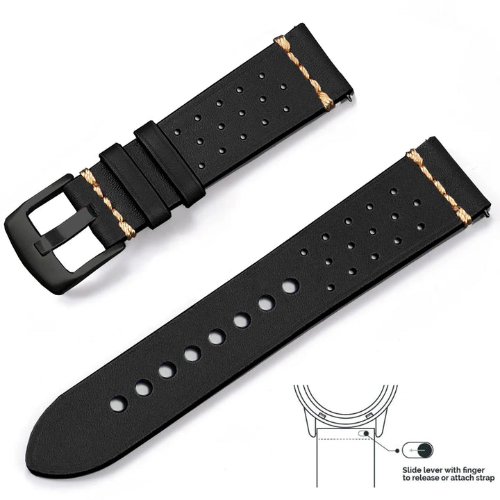 Vintage Genuine Leather Watch Strap 20/22mm