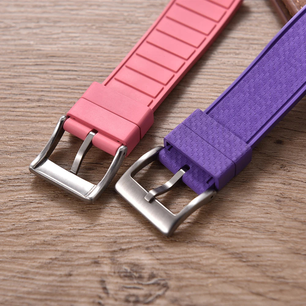 NATOBELT Mosaic FKM Rubber Watch Strap 20mm 22mm Quick Release Fluoro Rubber Watch Bands Diving Waterproof Soft Wristband