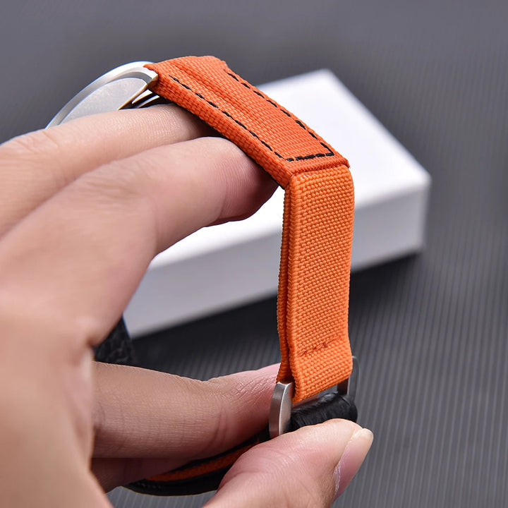 Nylon Strap 20mm Hook and Loop Fastener Watch Band Military Nylon Wristbelt Leather Bracelet for Omega Seiko Tudor MenWomen Belt