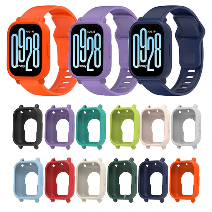 Silicone Strap with Protective Case for Redmi Watch 5 Active