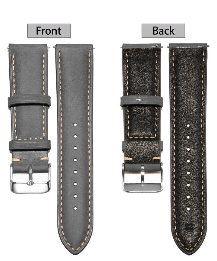 Wax Vintage Leather Watch Strap 14–24mm