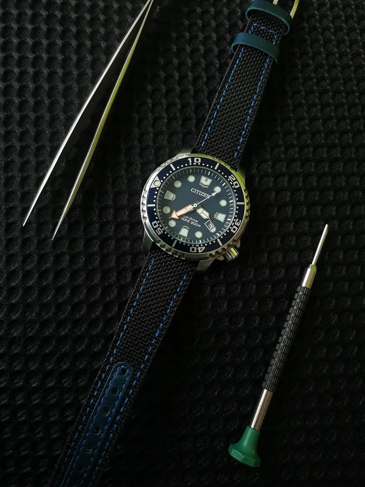 HEMSUT Ballistic Nylon Quick-Release Watch Strap (18-22mm)