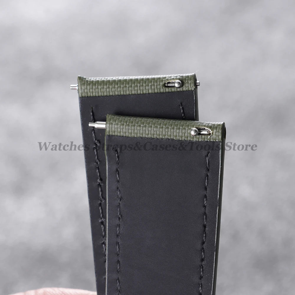 20mm 22mm Sailcloth Nylon Watchband for Samsung Galaxy Watch8/7/6/5 Watch Men Women Quick Release Leather Waterproof Watch Strap