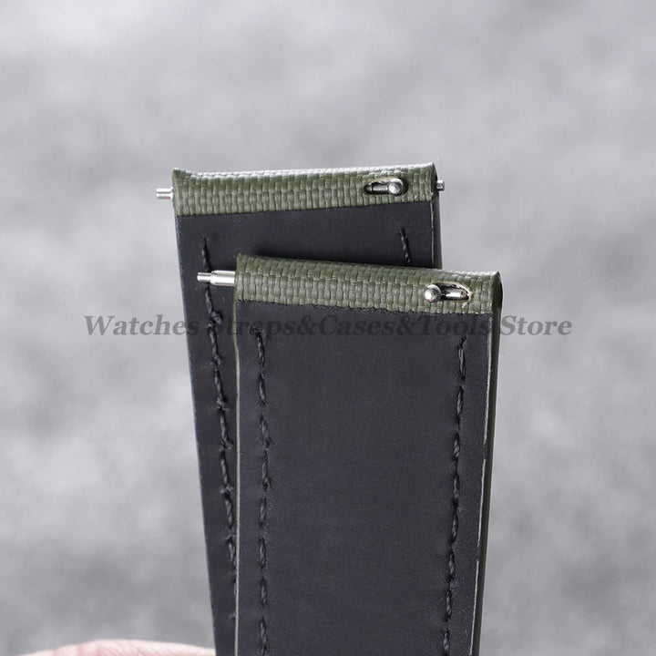 20mm 22mm Sailcloth Nylon Watchband for Samsung Galaxy Watch8/7/6/5 Watch Men Women Quick Release Leather Waterproof Watch Strap