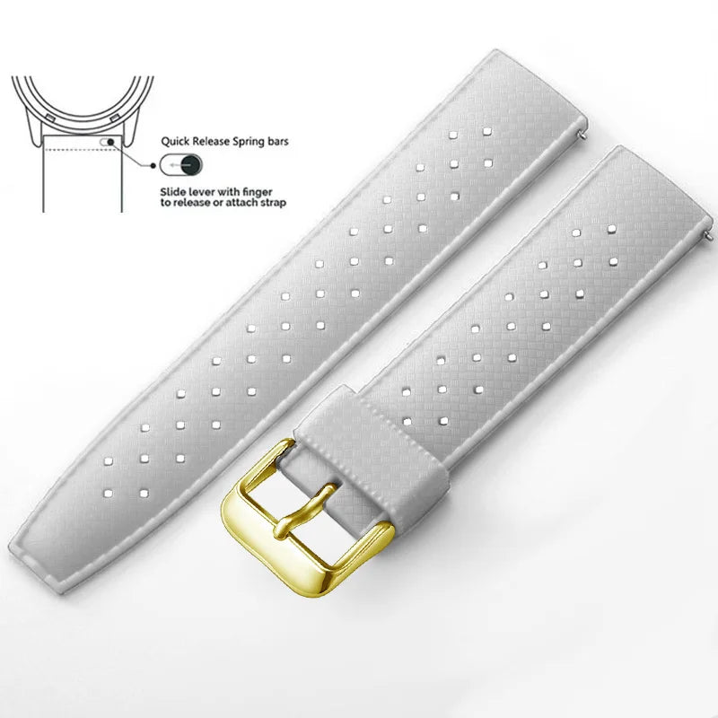 Tropical Silicone Watch Band 18–22mm (Quick Release)