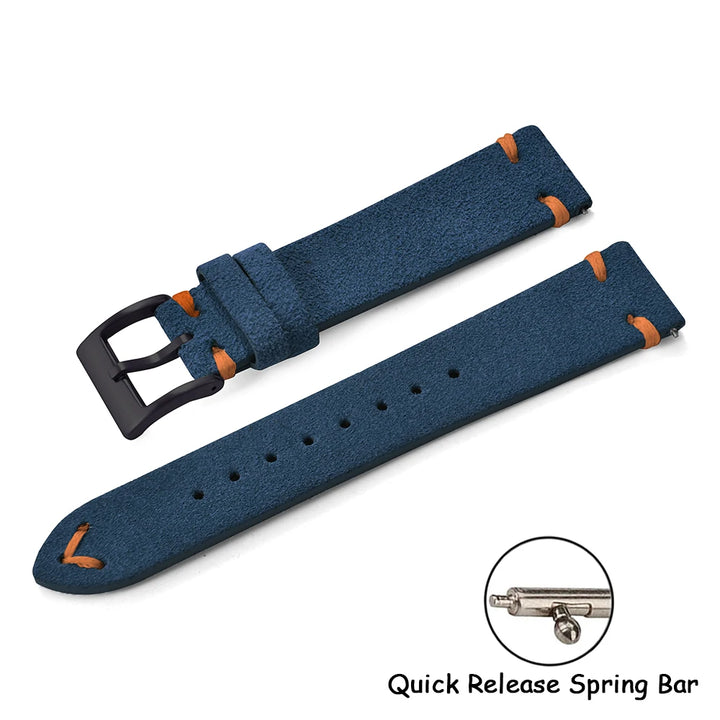 Suede Leather Watch Strap – 20-22mm Quick Release