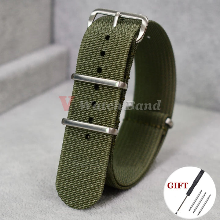 New Ribbed Nylon Watch Band for Omega 20mm 22mm 18mm High Quality Strap for Seiko Military Watchband Army Sport Wrist Bracelet