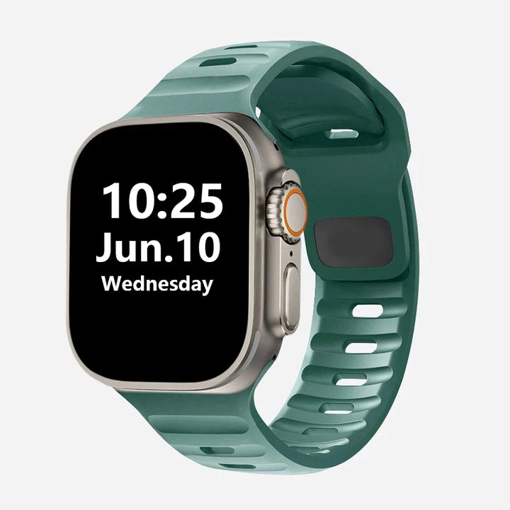 Silicone Apple Watch Band 38–49mm for iWatch Series 3–8 & Ultra