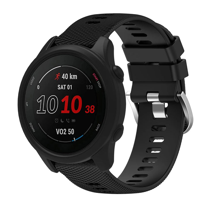 Silicone Strap with Protective Case for Garmin Forerunner 255/265