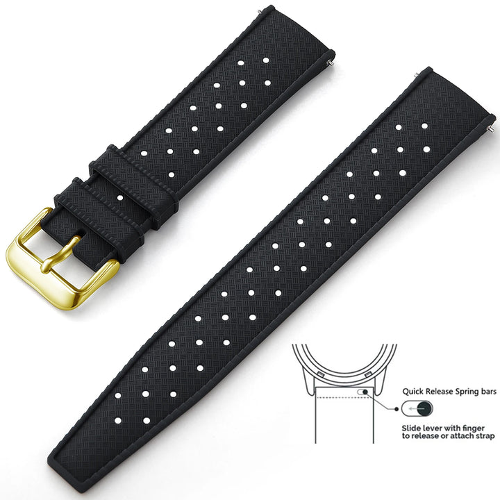 Tropical Silicone Watch Band 18–22mm (Quick Release)