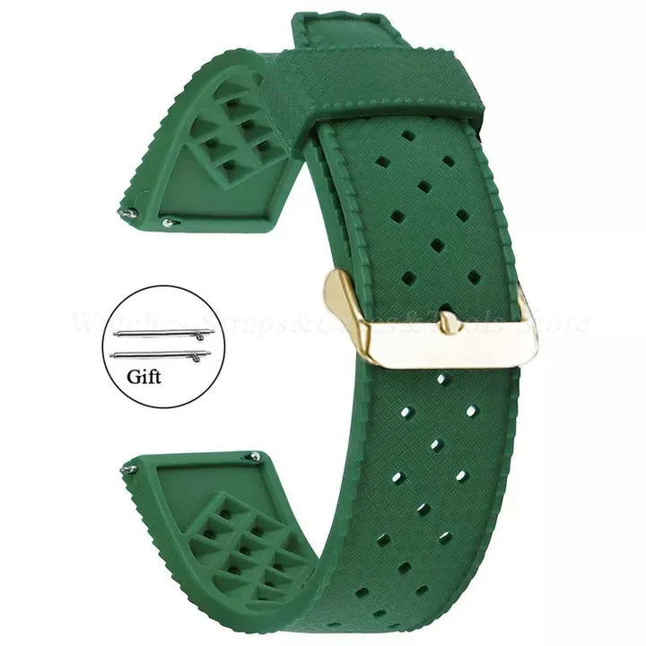 Premium Grade Tropic Silicone Watch Strap 20mm 22mm For Seiko For Oris For Omega Quick Release Diving Waterproof Rubber Bracelet