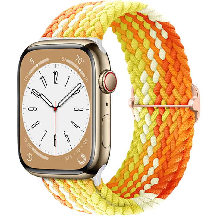Strap for Apple Watch band 44mm 45mm 49mm 42mm 40 41 46mm Elastic Braided Solo bracelet correa Series 9 10 11 8 7 6 5 SE Ultra 3