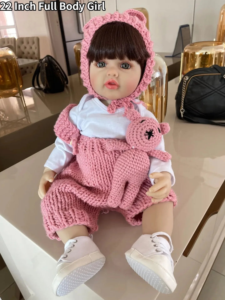 22″ Betty Full‑Body Realistic Reborn Baby Doll (Bath‑Safe Vinyl)