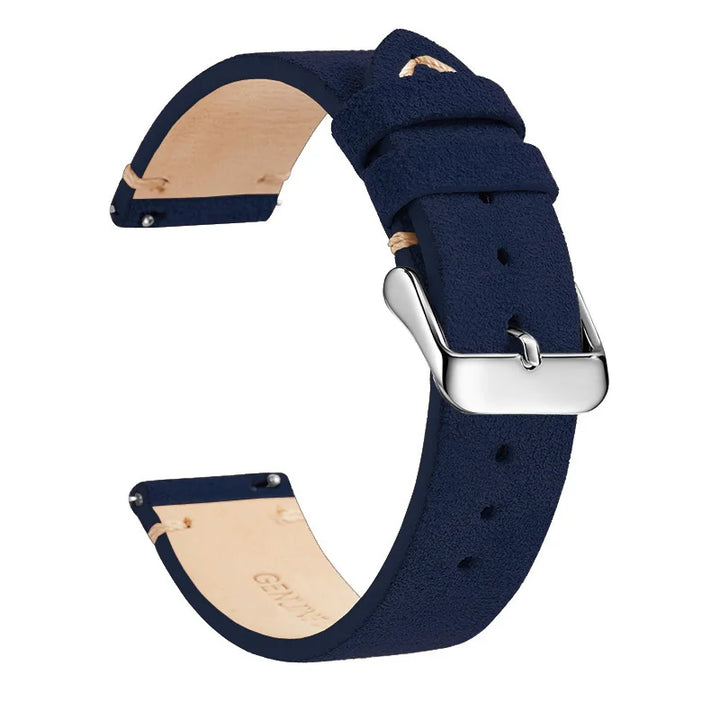 Genuine Leather Quick-Release Watch Strap 14–22mm