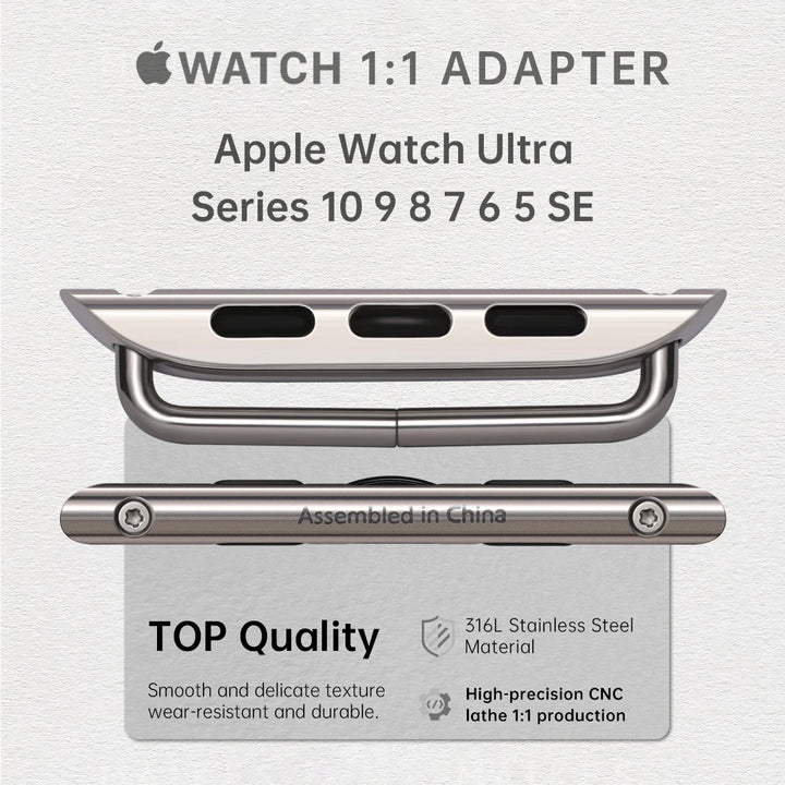 2pcs Original 1:1 Apple Watch Series 10 Ultra Adapter For Apple Watch Strap 49mm 46mm 42mm Stainless Steel Connector
