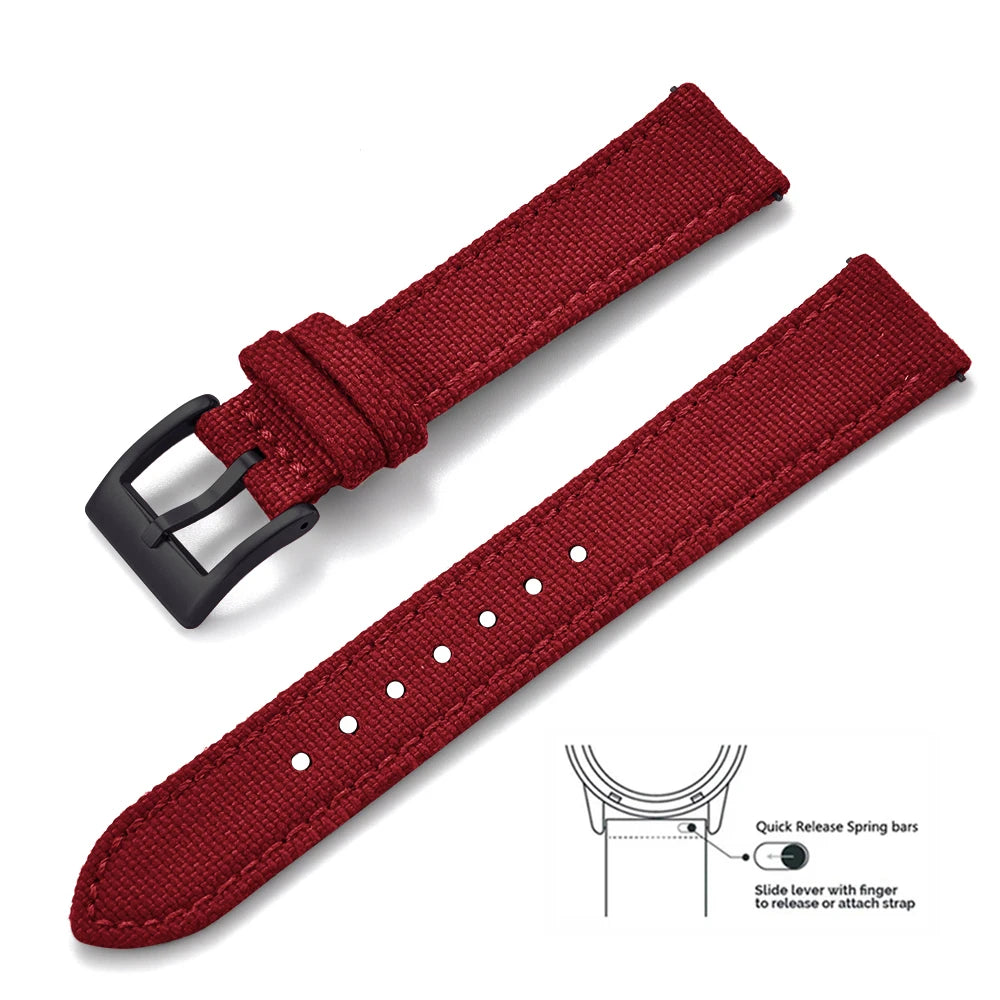 JUELONG Premium Grade Quick Release Watchbands Mixed Leather Nylon Watch Strap 18mm 20mm 22mm For SKX007 SKX009