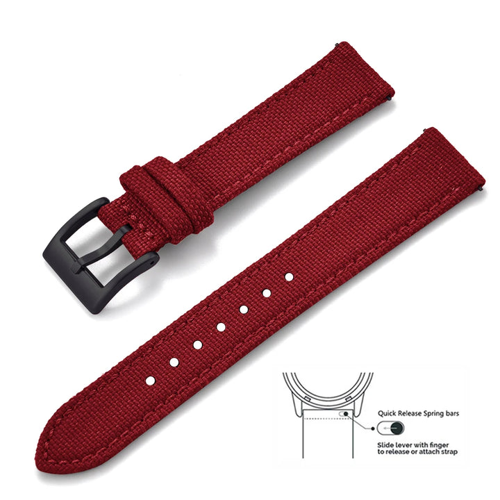 JUELONG Premium Grade Quick Release Watchbands Mixed Leather Nylon Watch Strap 18mm 20mm 22mm For SKX007 SKX009