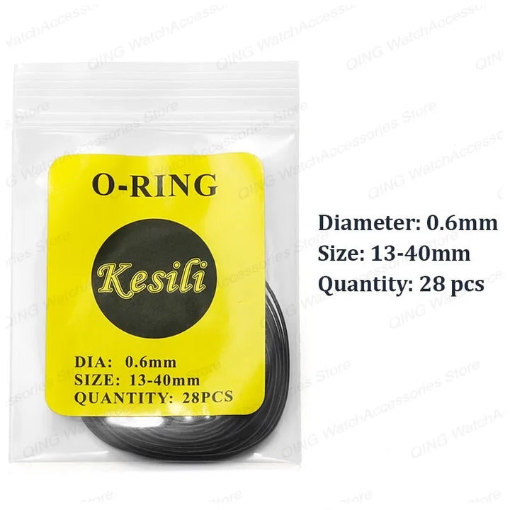 Watch Repair O-Ring Gasket Set – 0.5/0.6mm Waterproof & Oil-Resistant