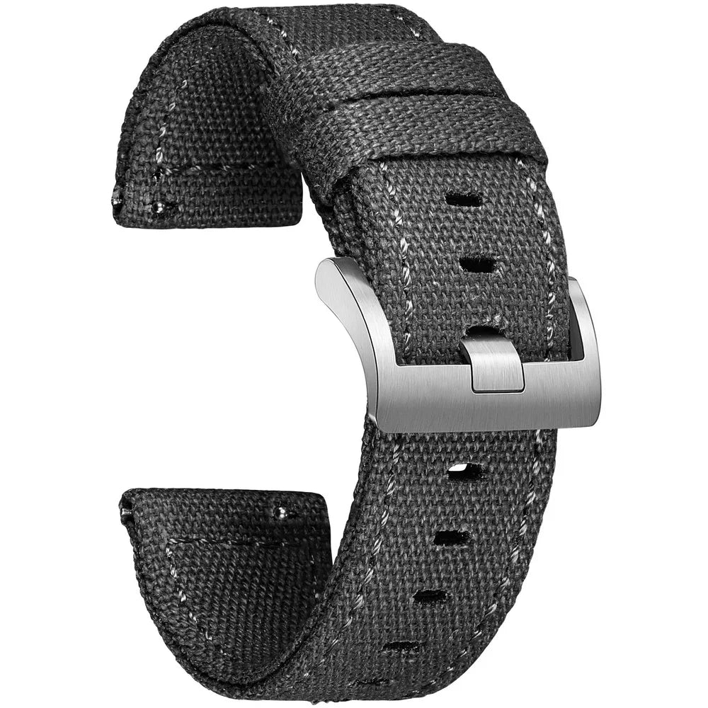 Hemsut Canvas Quick-Release Watch Strap (18-24mm)