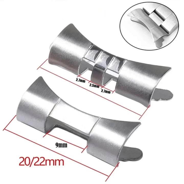Curved Flat End Stainless Steel Link Adapter 18–22mm for Seiko SKX007/009