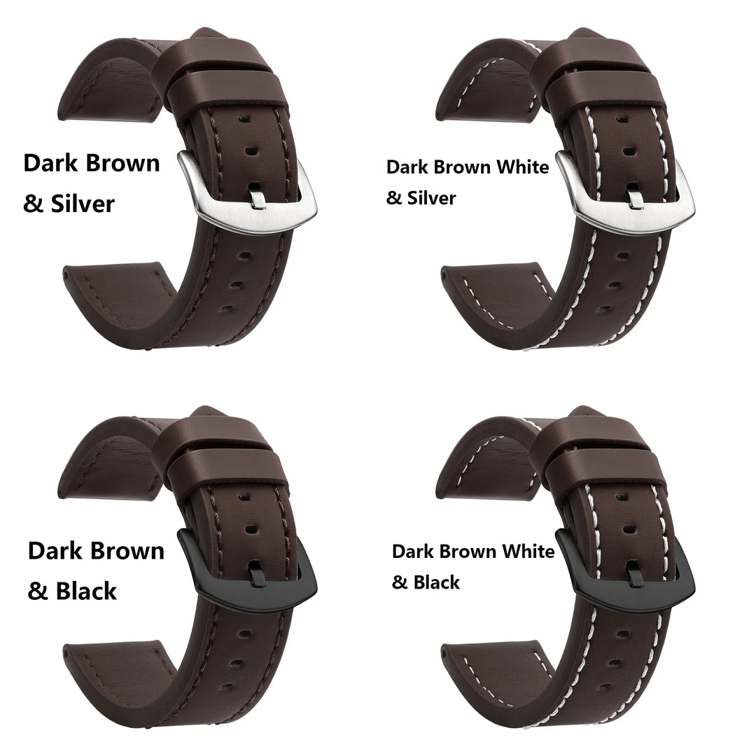 SAMCO Vintage Leather Watch Band 18–24mm
