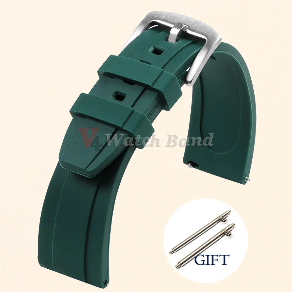 Universal Waterproof Silicone/Rubber Watch Strap 20/22mm