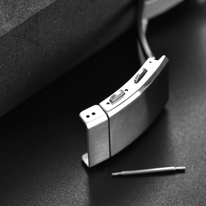 JUELONG 316L Stainless Steel Watch Buckle – 18-22mm Double Lock for Seiko