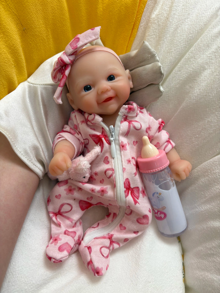 20 cm 2‑Style Waterproof Soft Mini Silicone Bebe Reborn Dolls