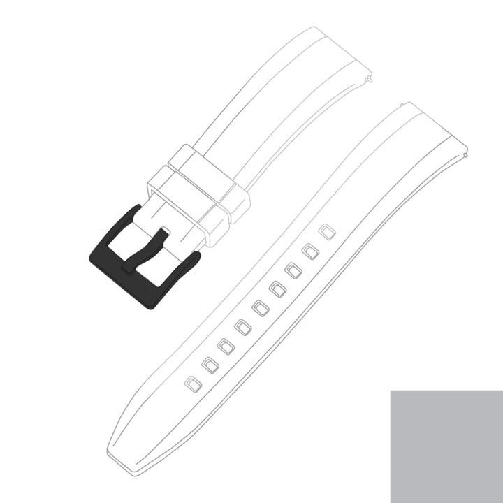 Premium Grade Vulcanized FKM Rubber Watch Strap 18mm 19mm 20mm 21mm 22mm 23mm 24mm Quick Release Watchbands