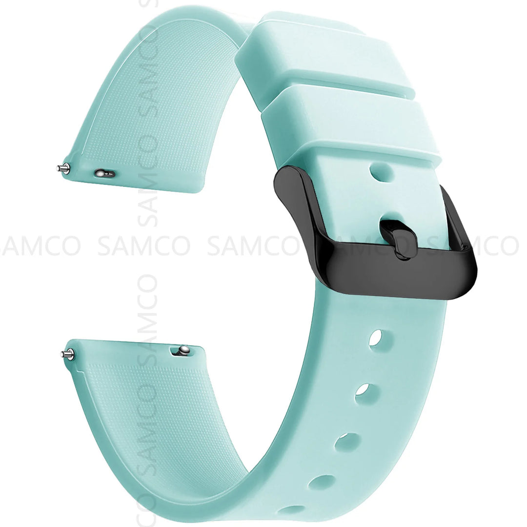 Fashion Silicone Watch Straps – Multiple Colors (14–24mm)