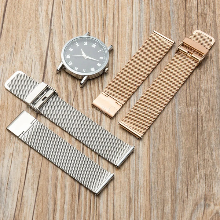 0.6mm Mesh Watch Band for DW for Omega Milanese Stainless Steel Strap Men Quick Release Bracelet 12/14/16/17/18/19/20/21/22/24mm