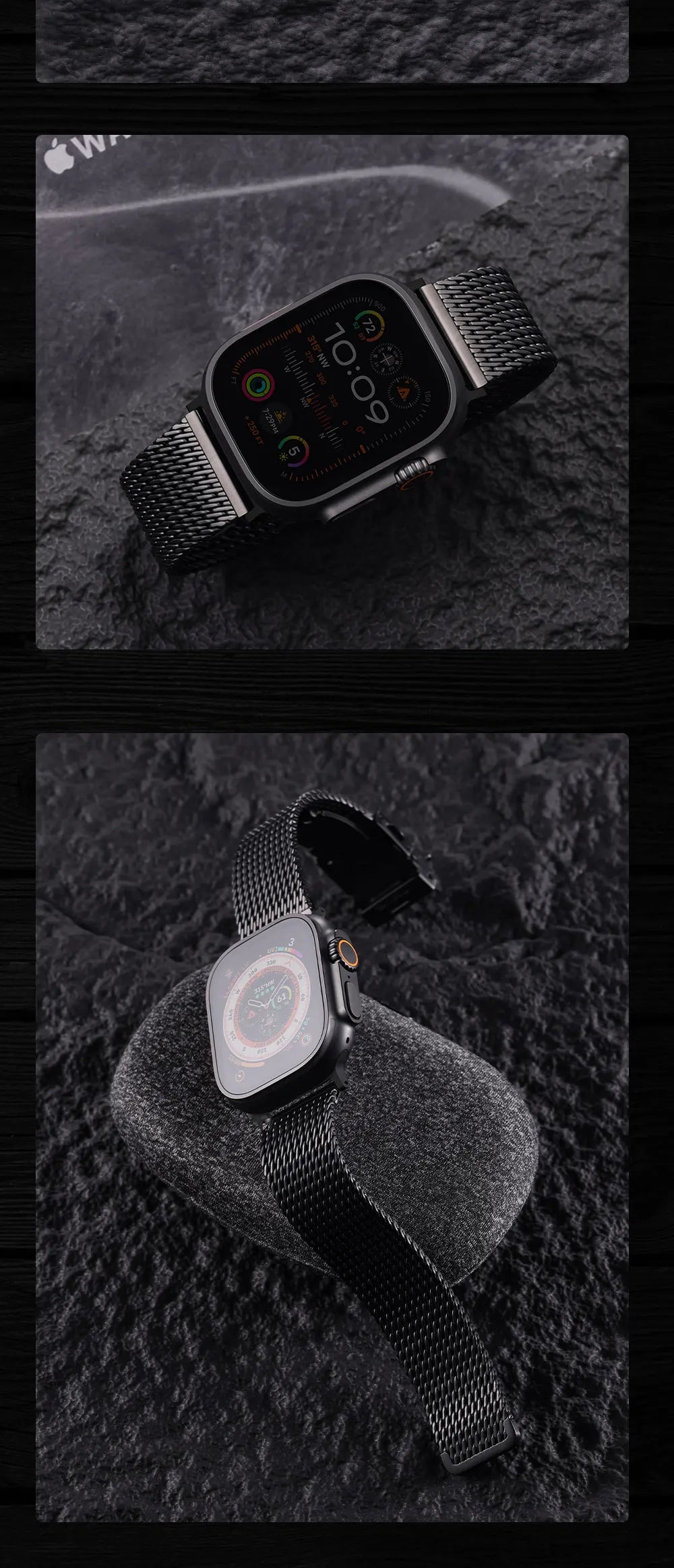 Top Stainless Steel Milanese Mesh Strap For Apple Watch Ultra 2 49mm Series 10 46mm 42mm 45mm 44mm Bracelet Apple Watch Band
