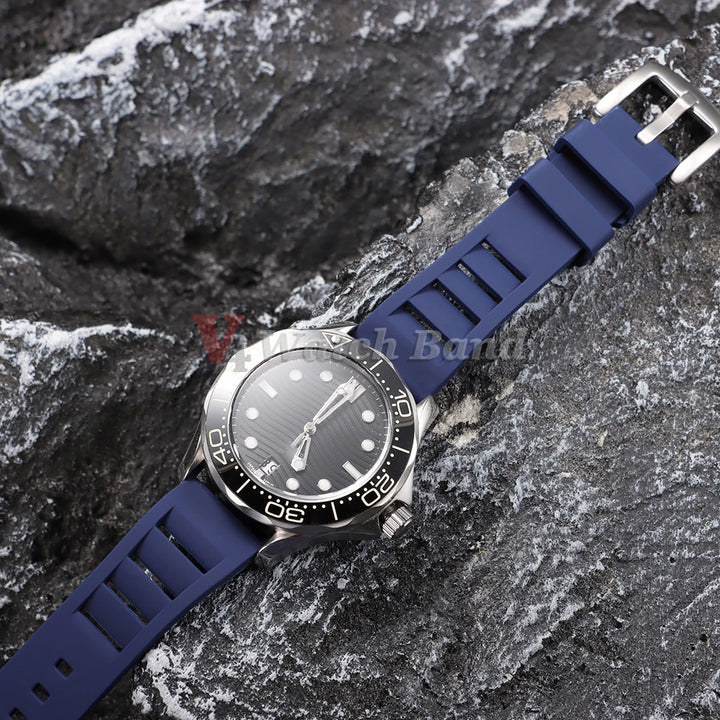 Soft Silicone Watchband 20mm 22mm Sport Waterproof Smartwatch Bracelet for Richard Mille Diving Rubber Watch Strap Accessories