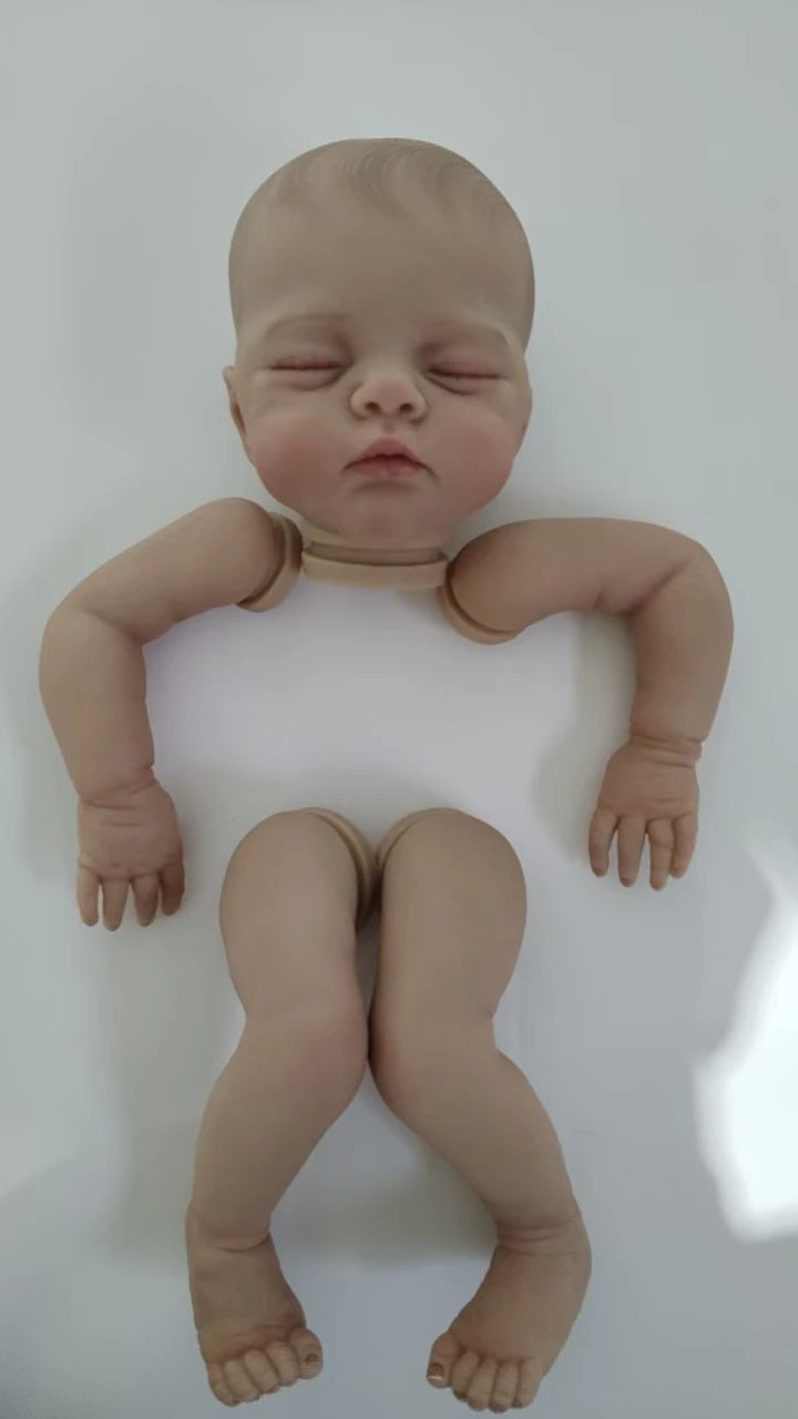 19″ Lily & Irys Painted Twin Reborn Doll Set – Soft Cloth Body, Hand‑Painted Veins