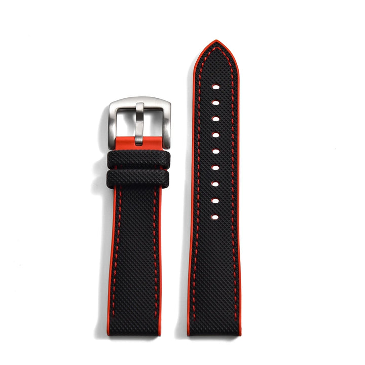 JUELONG Hybrid FKM Rubber Nylon Sailcloth Watch Strap 18mm 20mm 22mm 24mm Quick Release Watchbands For Each Brand Diving Watches