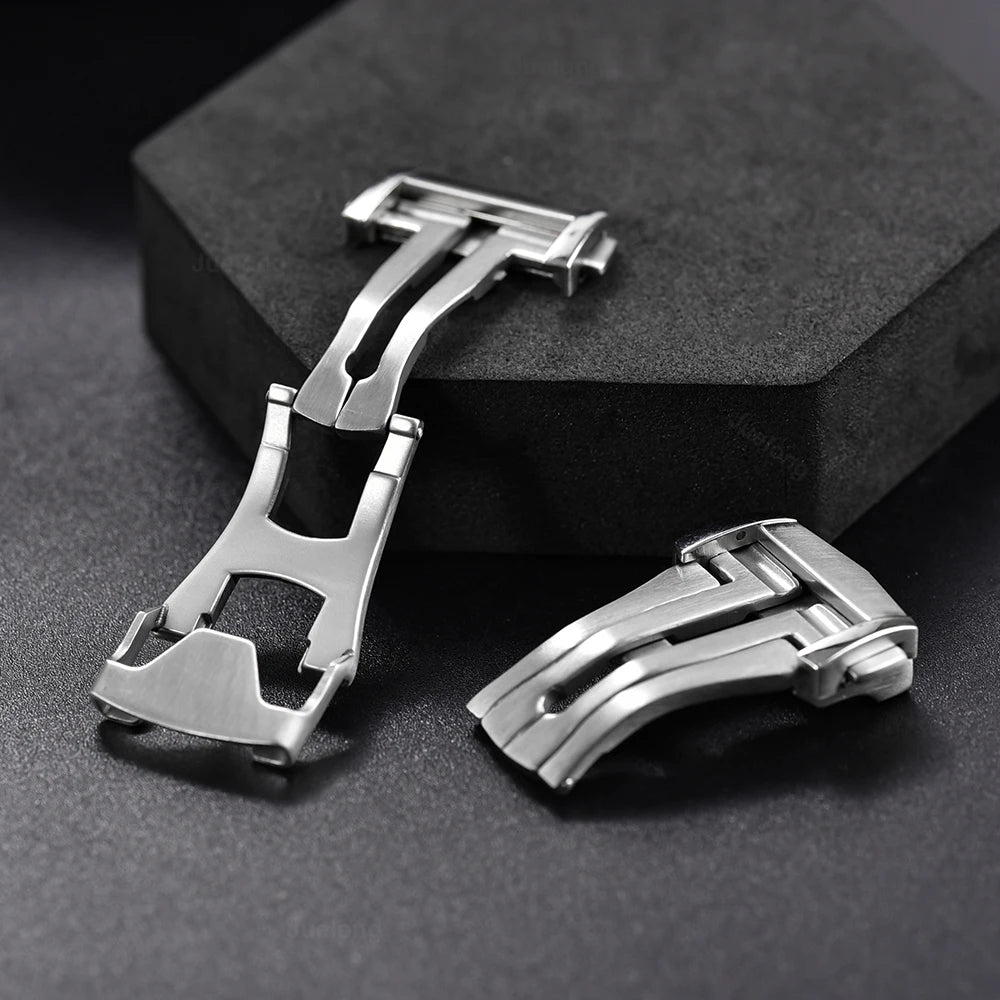 Stainless Steel Deployment Clasp 18–22mm for Omega Watches – Butterfly Buckle