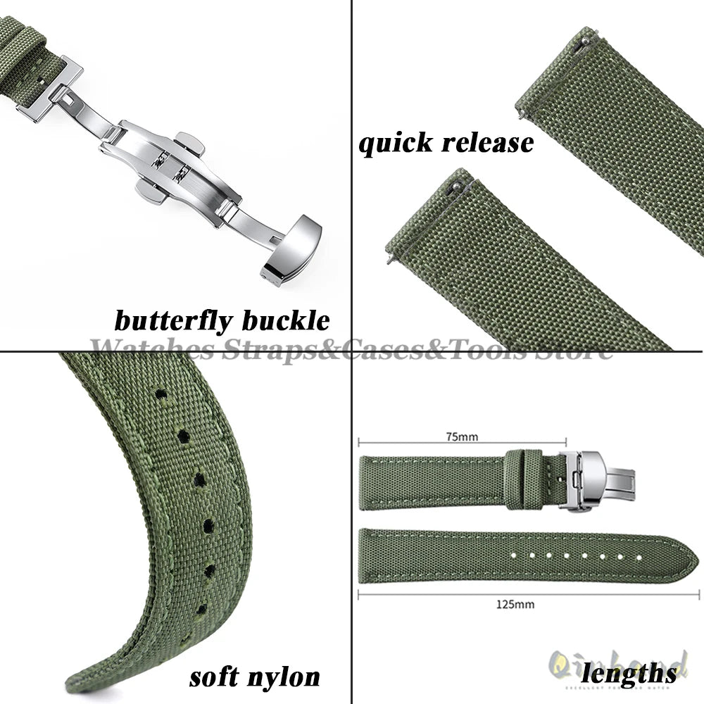 Quick Release Sailcloth Strap (20–22mm) – Military Sport