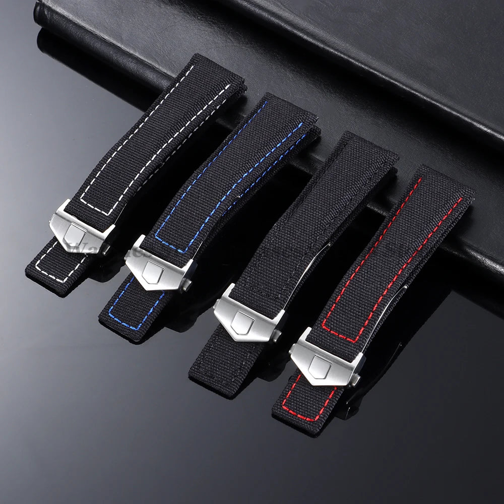 Canvas Nylon Strap (20–22mm) – Folding Buckle Sport