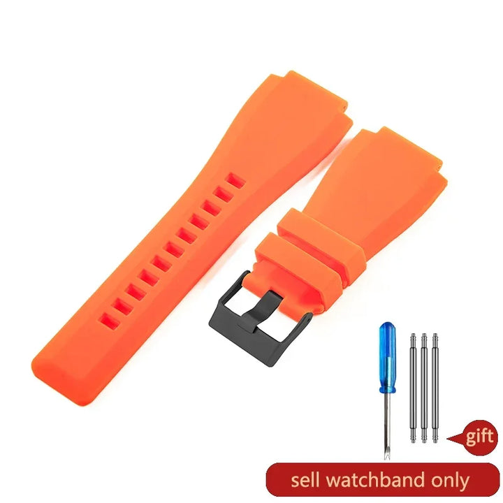 Bell & Ross BR01/BR03 Silicone Watch Strap – 24mm, Waterproof & Breathable