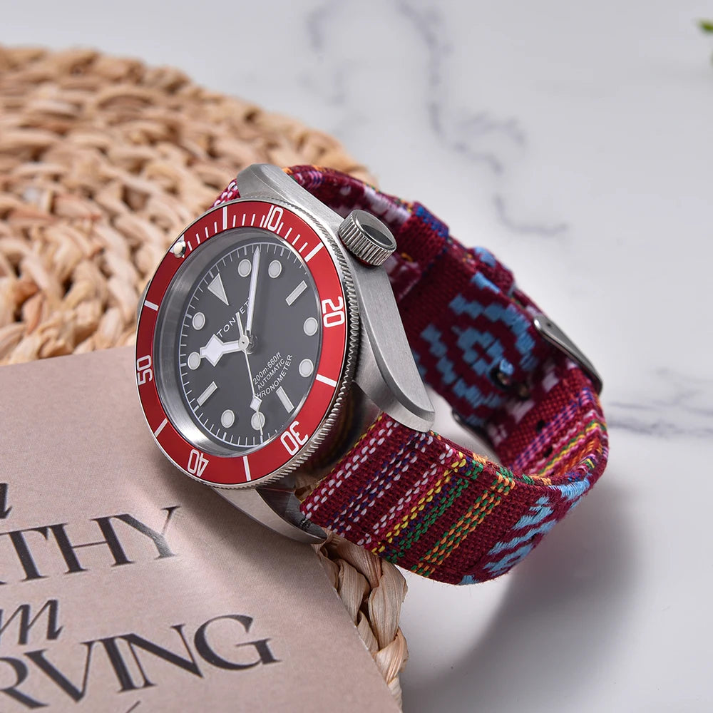 JUELONG Multicolor Nylon Sailcloth Watch Strap 20/22mm