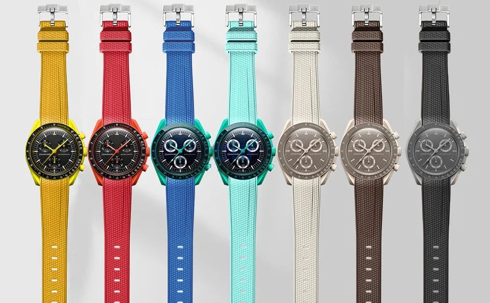 Silicone Rubber Strap 20mm for MoonSwatch & Omega X Swatch Speedmaster
