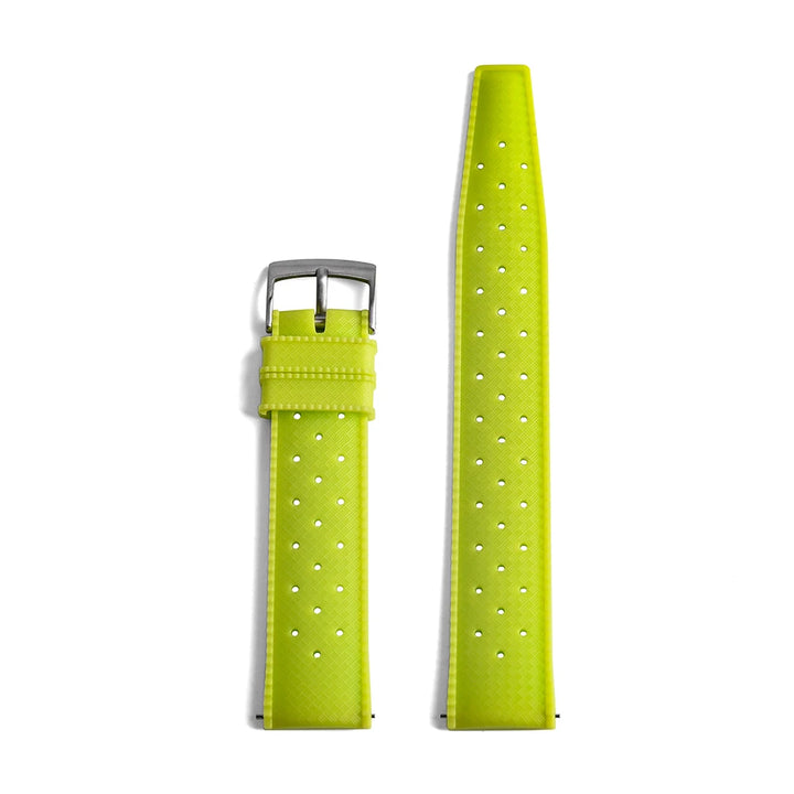 Premium Fluororubber 20–22mm Quick Release Tropical Glow Watch Strap – Flat End Universal Fit