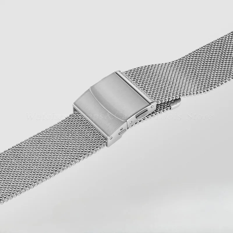 General Use Quick Release Watchband Stainless Steel Band 0.6mm Milanese Strap 12/14/16/18mm 20mm 22mm 24mm for Omega for DW Belt