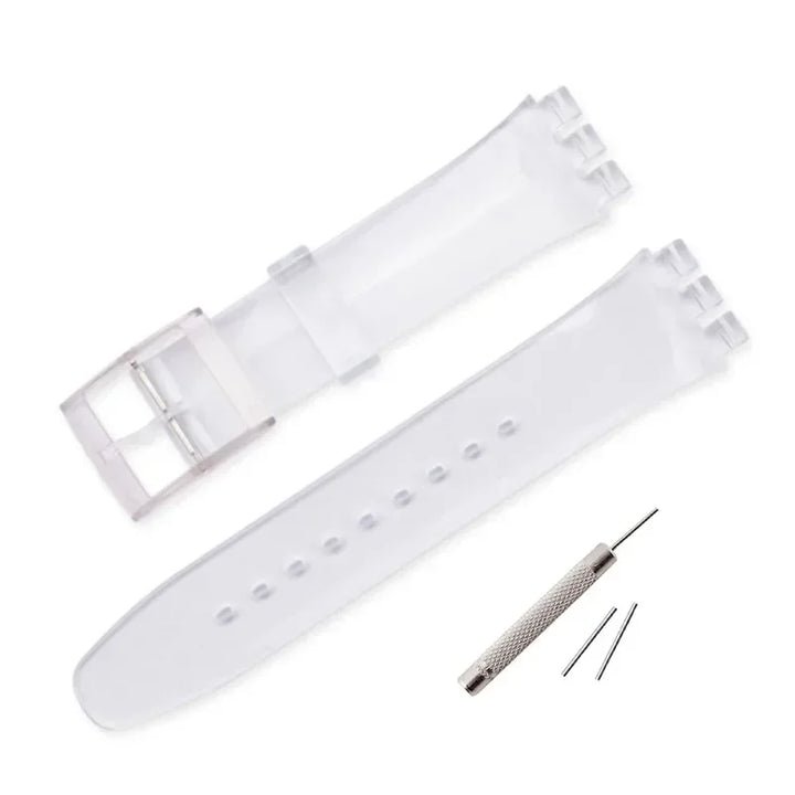 Colorful Silicone Rubber Watch Strap for Swatch (16–20mm)