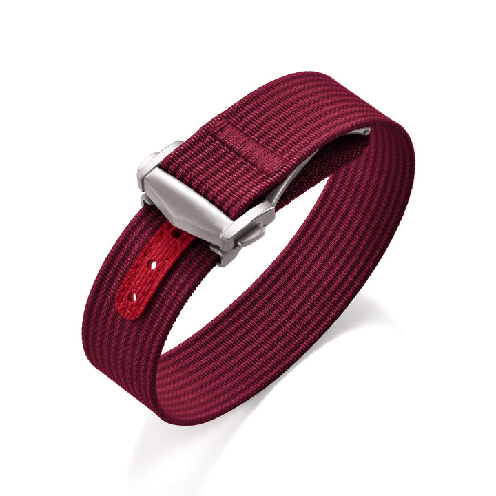 Ribbed Nylon & FKM Rubber Watch Strap – 18–22mm Folding Buckle for Omega, Tudor & Seiko