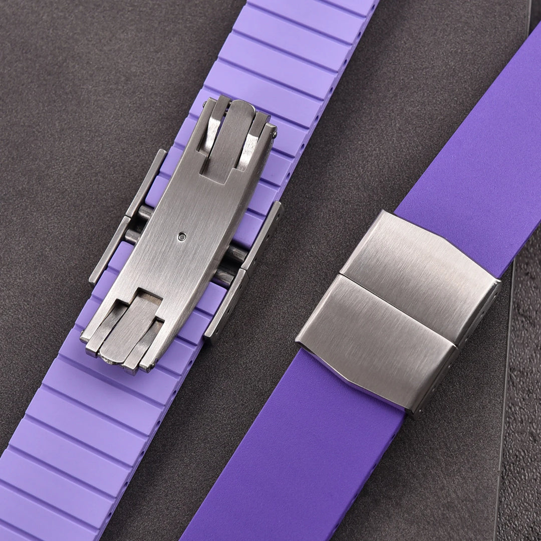Solid Stainless Steel Folding Watch Buckle – 14/16/18mm Double Push
