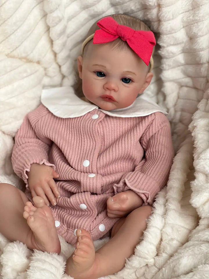19″ Meadow Realistic Vinyl Reborn Baby Doll – Painted 3D Skin & Visible Veins