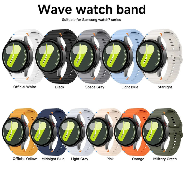 Silicone Samsung Galaxy Watch Band 40–47mm for Series 4–7 & Classic/Pro